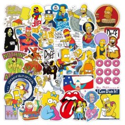Autocollant imperméable de la famille des Simpson dessin animé cancers nouveau 50 pièces