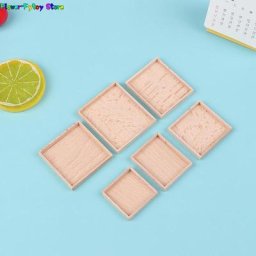 Mini plateau en bois pour maison de poupée 1:12 1 pièce plateau en bois modèle accessoires de