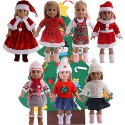 Ensemble deux pièces poupée Reborn 43cm et poupée américaine 18 pouces vêtements de noël jouets