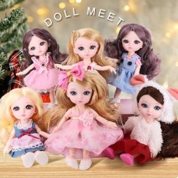 Poupées à petite herbe aux yeux bleus pour enfants vêtements pour filles poupée princesse rose