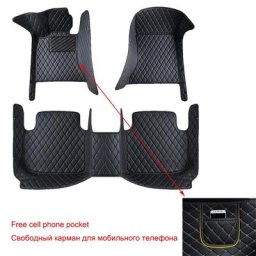 Tapis de sol de voiture en cuir Élpersonnalisé tapis pour Mercedes Benz W203 classe C année