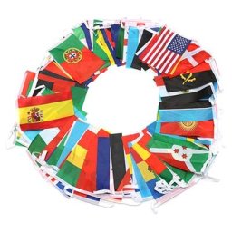 E9LA – drapeau à cordes de 100 pays bannière fanion de banderole internationale décoration pour