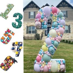 Cadre de ballons géant mosaïque de 73cm chiffres 0-9 boîte de remplissage pour ballons