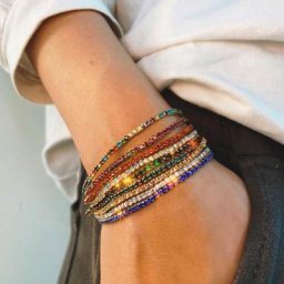Bracelets en alliage de Zinc et strass multicolores pour femmes 1 pièce couleur or bijoux