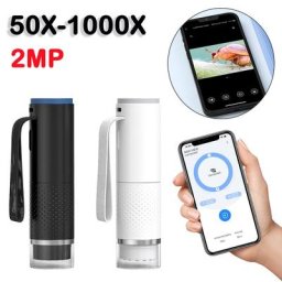 Microscope numérique WiFi portable 50X-1000X 2MP USB Microscopes électroniques sans fil pour
