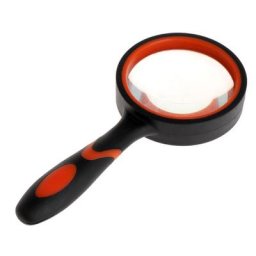 Loupe 10x Portable Déterminer Poignée en Caoutchouc Lentille Haute Loupe