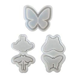 JAVRICK – moules en résine de sable mouvant brillant pour porte-clés moules de moulage de papillon