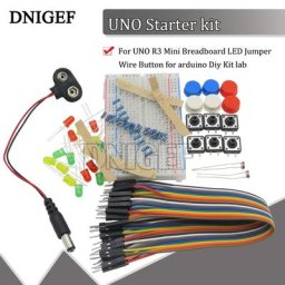 DNIGEF – kit de démarrage UNO pour Mini planche à pain UNO R3 bouton de fil de cavalier LED pour