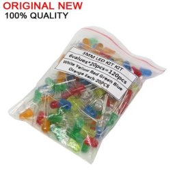 Kit assorti de lumières LED 5MM 120 pièces/lot 6 couleurs X 20 pièces blanc jaune rouge vert