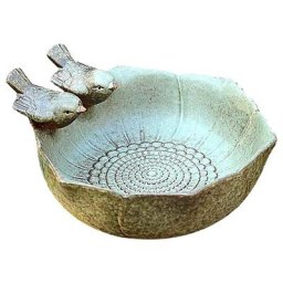 Mangeoire à oiseaux en céramique bol d'alimentation pour oiseaux jouet pour décoration de jardin