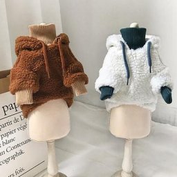 Sweat à capuche pour chien vêtement d'hiver chaud doux polaire tenue pour petit chien