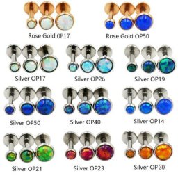 Générateurs de Showlove-1pcs Acier Opale Labret Jules Anneau Piercing Oreille Cartilage Tragus