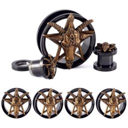 CHUANCI – bouchons d'oreille de cerf en acier inoxydable 1 paire jauges tunnel à vis Piercing du