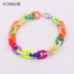 Bracelets de cheville pour femmes chaîne de jambe colorée en acrylique accessoires de pied