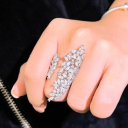 CWWZircons – grandes bagues scintillantes pour femmes bijoux en zircon blanc sertis de pavés