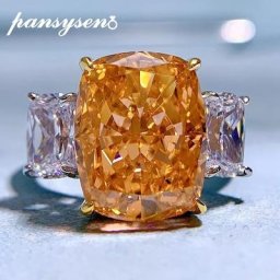 PANSYSEN – bague de Cocktail en argent Sterling 925 bague de luxe en diamant à haute teneur en