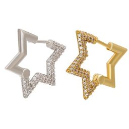 ZHUKOU-Boucles d'oreilles créoles couleur or et argent pour femmes boucles d'oreilles en cristal
