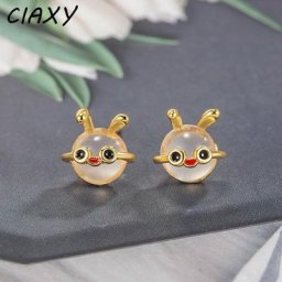 CIAXY – boucles d'oreilles en opale plaquée or 18K pour femmes bijoux exquis nouvelle mode mignon