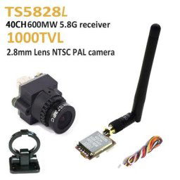 Mini caméra vidéo numérique FPV ligne 1000TVL 1000 TVL objectif 2.8mm et TS5828L Micro 5.8G 600mW