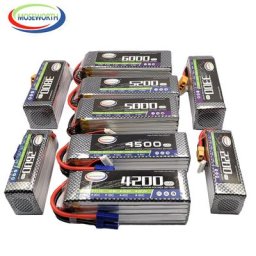 Batterie Fuchsia pour Avion et Drone RC 2S 3S 4S 6S 7.4V 11.1V 14.8V 22.2V 1300 1500