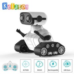 Ebo – Robot télécommande Rechargeable pour enfants jouet de voiture RC avec musique et yeux LED