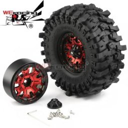 Jante Beadlock RS 1.9 ""et pneus Terrian en caoutchouc pièces de mise à niveau pour voiture 1/10 RC