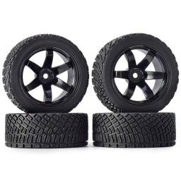 Austar-Pneus en caoutchouc pour voiture RC jantes pour 1/10 Rolly Gardens I WR8 HSP 94177 WLtoys