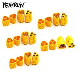 YEAHRUN – connecteur de moteur à 3 broches MT60 jaune 3.5mm jeu de fiches pour modèle de voiture