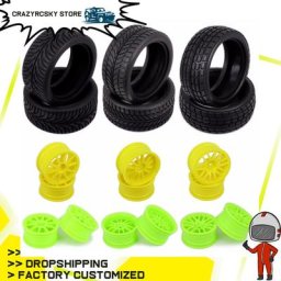 Pneus de voiture de course en caoutchouc RC 63mm avec éponge et jante de 52mm adaptés aux HSP