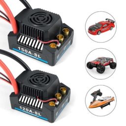 1/8 R/C Voiture ESC Sans Balais Étanche Contrôleur de Vitesse Électronique 120A/150A pour 4S 6S