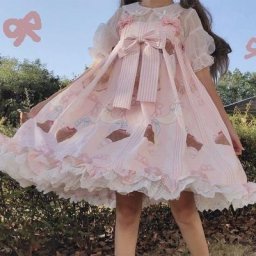 Robe Lolita Rose Douce pour Femme Coucou Dessert Jsk Sling Vintage Japonais Harajuku Kawaii
