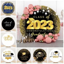 Toile de fond de photographie élastique ronde à paillettes dorées décoration de chapeau de