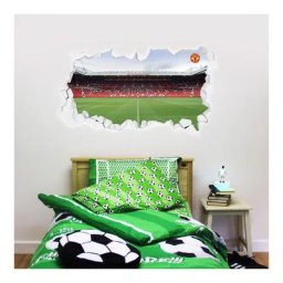 Manchester United Old Trafford Broken Wall Stadium Wall Sticker - 90cm x 45cm with decal set - 60cm x 30cm