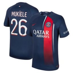 Maillot PSG Nike Domicile Stadium 23/24 avec flocage Mukiele 26