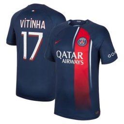 Maillot PSG Nike Domicile Stadium 23/24 avec flocage Vitinha 17