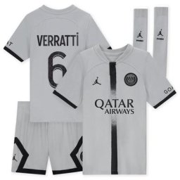 Kit PSG Jordan Extérieur Stadium 22/23 - Jeune Enfant avec flocage Verratti 6