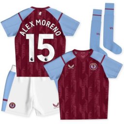 Kit bébé Aston Villa Castore Home 2023-24 avec impression Alex Moreno 15