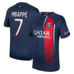 Maillot PSG Nike Domicile Stadium 23/24 avec flocage Mbappé 7