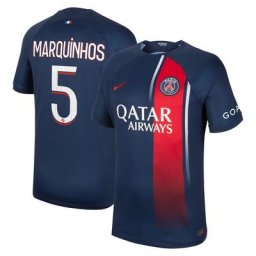 Maillot PSG Nike Domicile Stadium 23/24 avec flocage Marquinhos 5
