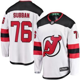 New Jersey Devils Fanatics Branded Away Breakaway Jersey - White - P.K. Subban - Mens