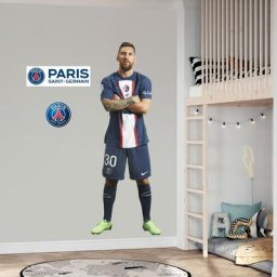 Sticker mural PSG Messi - Taille réelle