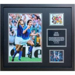 Marco Tardelli Photo de la finale de la Coupe du monde Italie 1982 signée - Encadrée