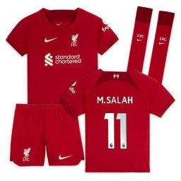 Kit Liverpool Domicile Stadium 22/23 - Jeune Enfant avec flocage M.Salah 11