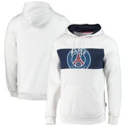 Sweat capuche PSG Logo Safari - Blanc