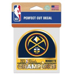 Denver Nuggets Champions 2023 Sticker coupe parfaite - 4 x 4 pouces - unisexe Taille: One Size Only