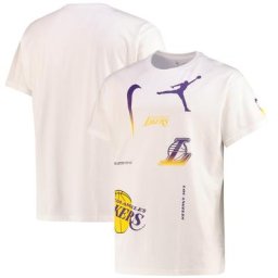 T-shirt Jordan Courtside Max 90 Los Angeles Lakers - Blanc - Homme - Homme Taille: 2XL