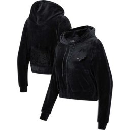 Sweat à capuche Pro Standard Phoenix Suns Triple Black Velour Full Zip pour femme - Homme Taille: S