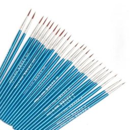 Lot de 10 pinceaux fins en nylon pour dessin fournitures d'art taille 0 00 000