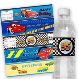 Autocollants Personnalisés Disney Pixar Cars Rains McQueen Décalcomanies Décoratives pour Bouteille