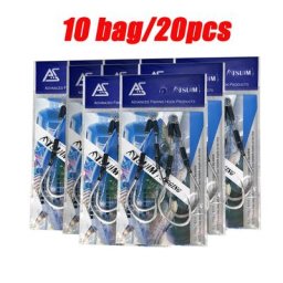 AS-Hameçons de pêche barbelés en acier inoxydable matériel de pêche à la turlutte accessoires